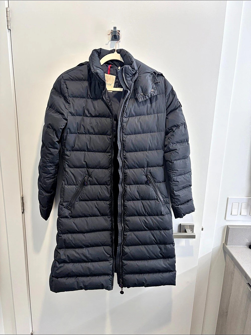 Moncler Long Down Puffer Coat Black Long Puffer Coat